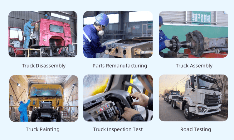 remanufactured truck head process